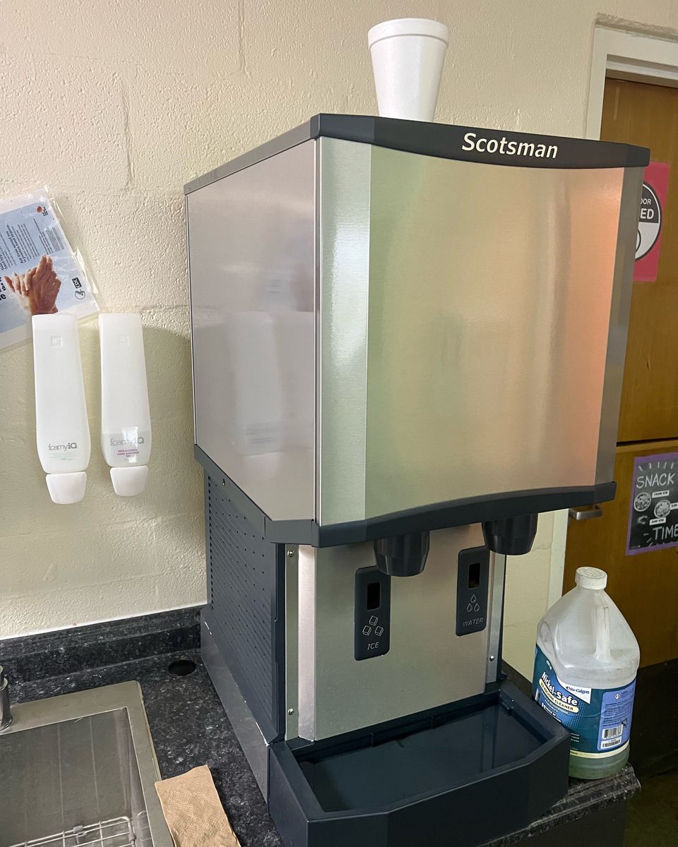 Commercial Scotsman ice and water dispenser serviced by Guardian Air