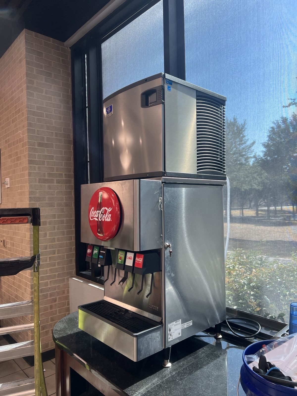 Commercial soda fountain dispenser serviced by Guardian Air at a convenience store