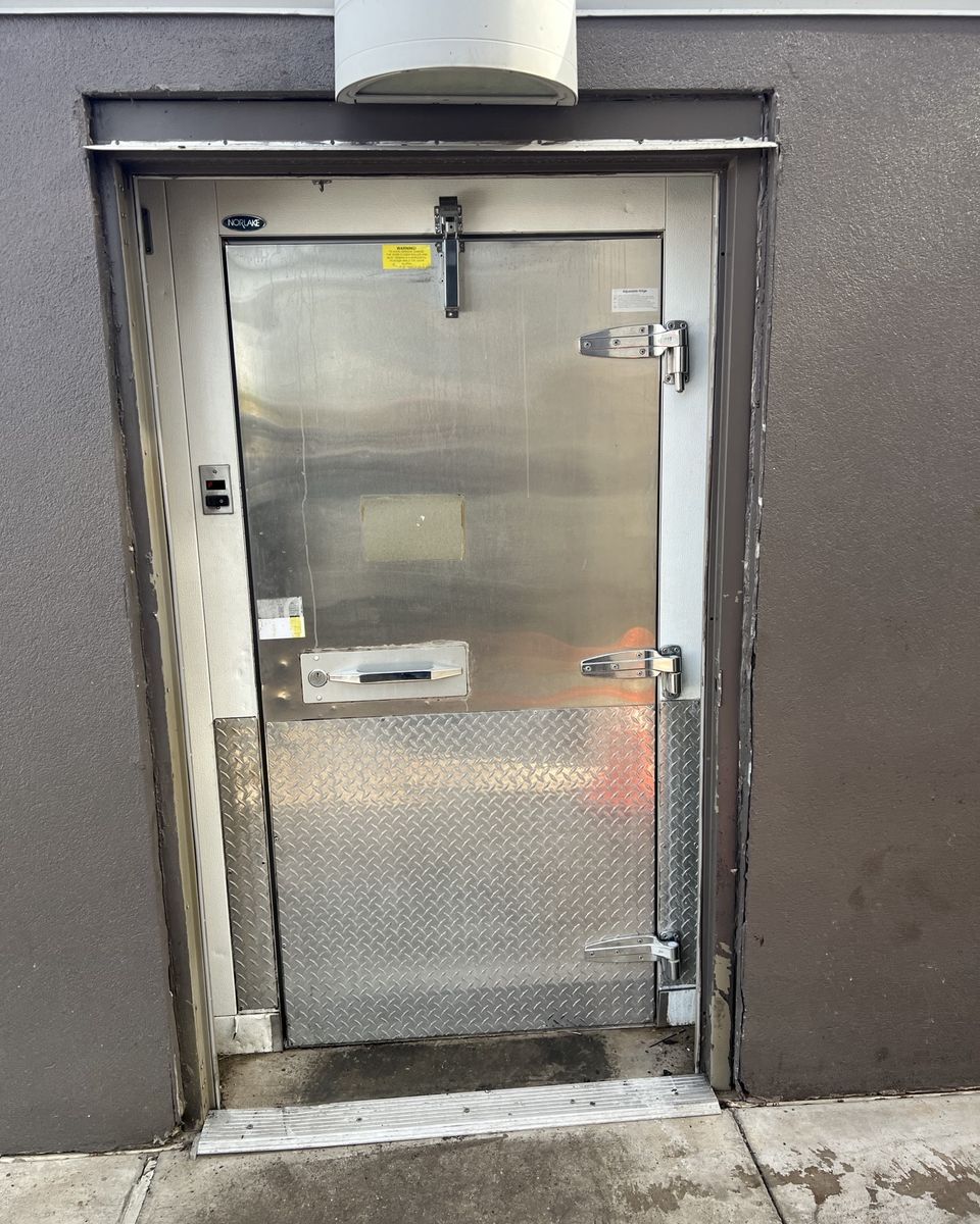 Walk-in freezer door serviced by Guardian Air